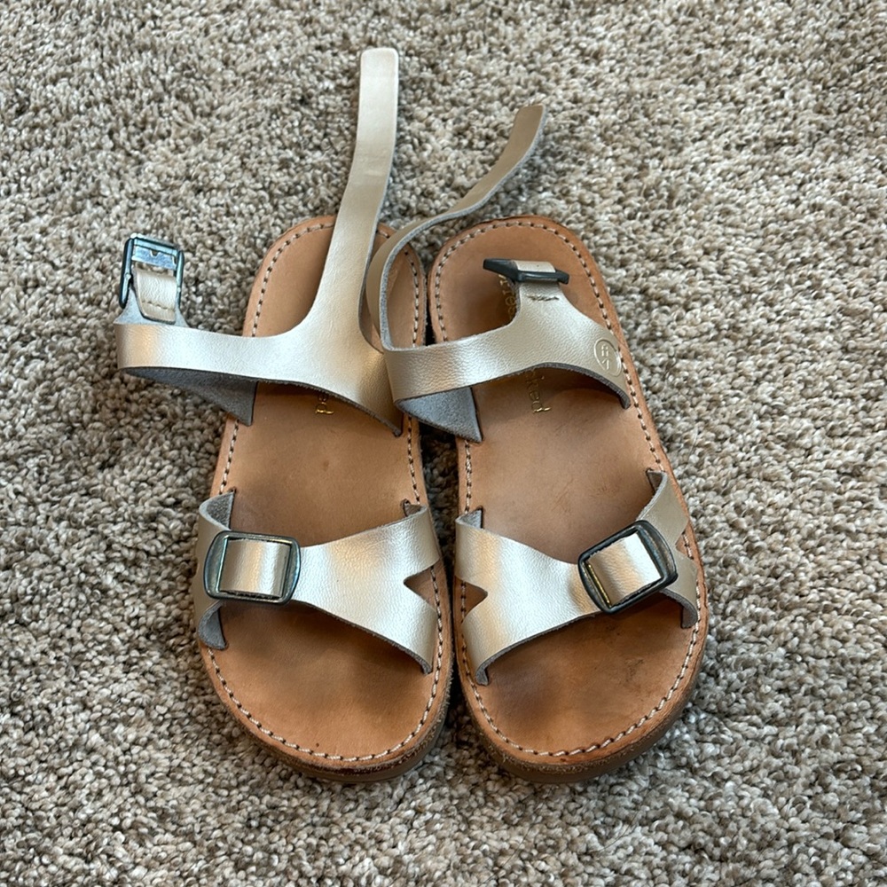 Freshly Picked Silver Kids Sandals